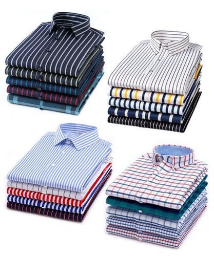 Mens Full Sleeves Strip Printed Shirts