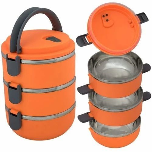 Round Shape Lunch Box For College And Office Use