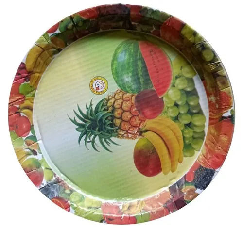 Round Shape Printed Paper Plates For Events And Party