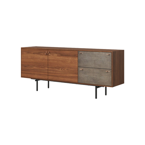 Rafael Solid Wood Sideboard With Walnut Tone