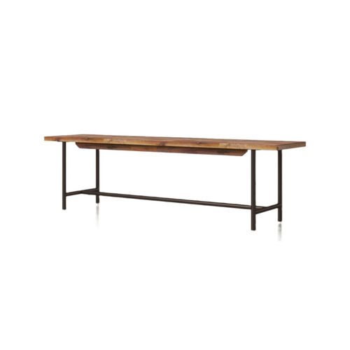 Amari Solid Acacia Wooden Bench With Iron Frame