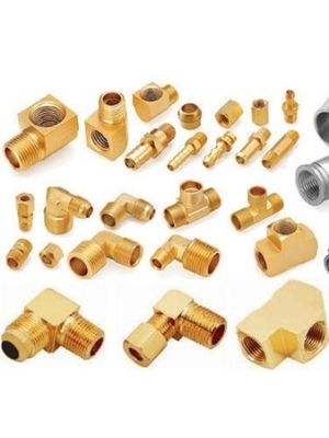 Yellow Brass Pipe And Compression Fittings