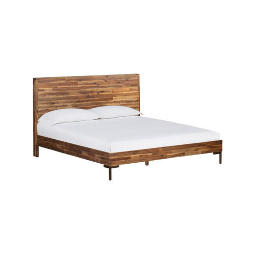 Brown Liam Solid Acacia Wood Double Bed