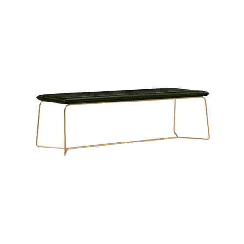 Nicolas Slope Leather Dining Bench With Padded Upholstery