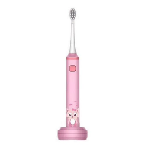 Pink Color Printed Plastic Toothbrush