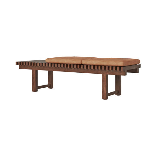 Rectangular Brown Grayson Wooden Bench