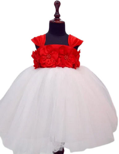 Red Color Multi Layered Bushy Party Wear Girls Frock