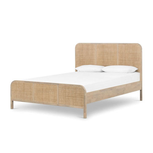 Skin Friendliness Natural Asher Wooden Bed