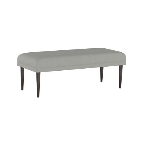 Polyester Gray Upholstered Two Seater Bench