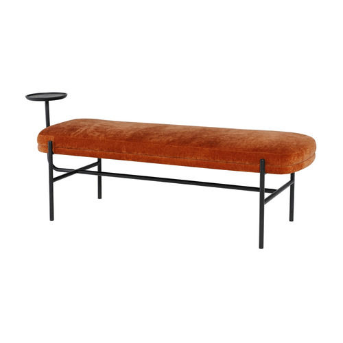 Terra Cotta Jayden Upholstered Bench With Metal Frame