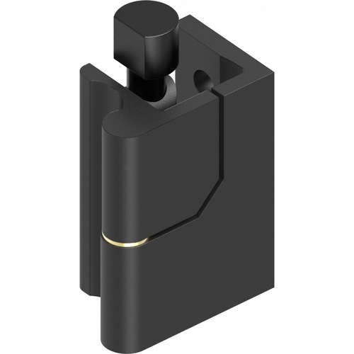 180A  Hinge, Zinc Die Black Powder-Coated; 1110-U79 Application: Doors