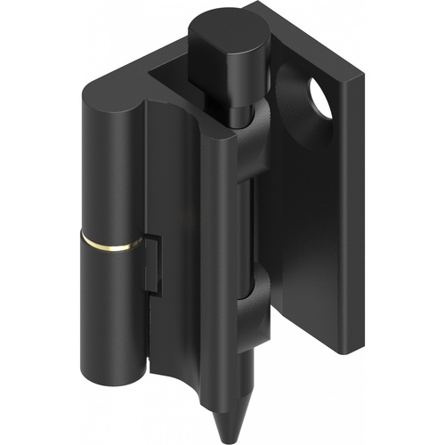 180A  Hinge, Zinc Die Black Powder-Coated; 1110-U81 Application: Doors