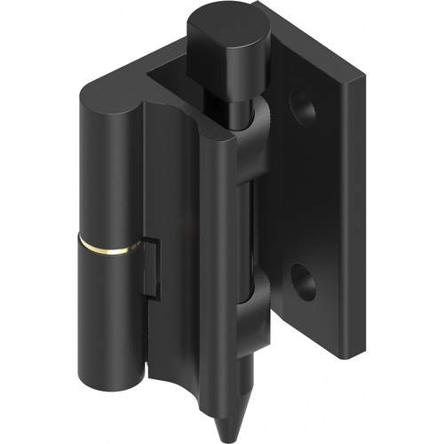 180A  Hinge, Zinc Die Black Powder-Coated; 1110-U82 Application: Doors