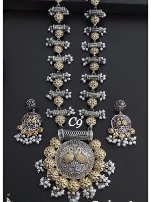 Appealing Look Brass Imitation Necklace Set