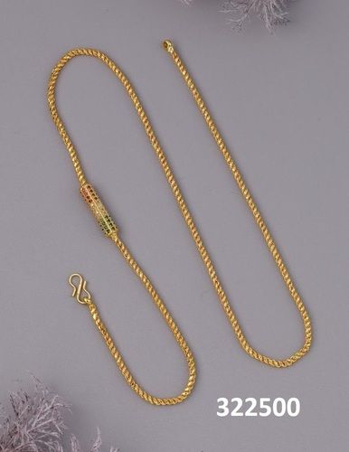 Gold Plated Long Round Ball Mop Chain