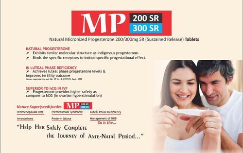 Natural Micronized Progesterone 200mg and 300 Mg SR Tablets