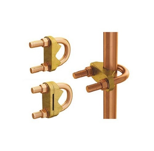 पॉलिश फिनिश्ड गनमेटल और ब्रास यू बोल्ट रॉड क्लैम्प्स