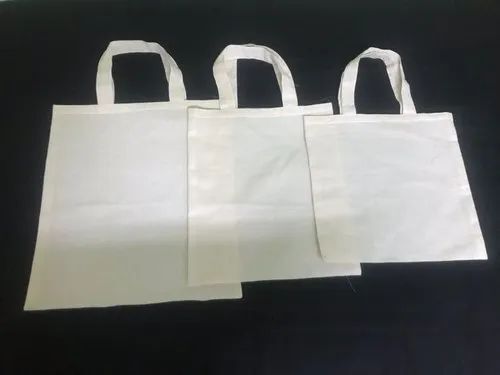 White Plain Cotton Carry Bag For Grocery Use