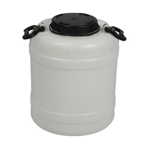 White 30 Litre Plastic Wide Mouth Drum