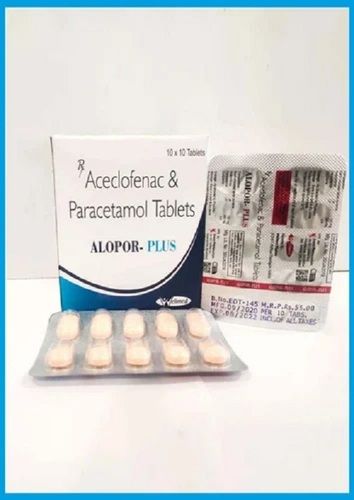 Aceclofenac Paracetamol Tablets, Pack Size 10x10 Tablets