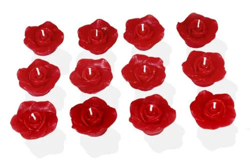 Hand Crafted Red Rose Smokeless Floating Candle