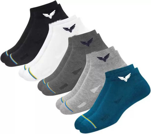 Machine Made Printed Cotton Lycra Casual Socks