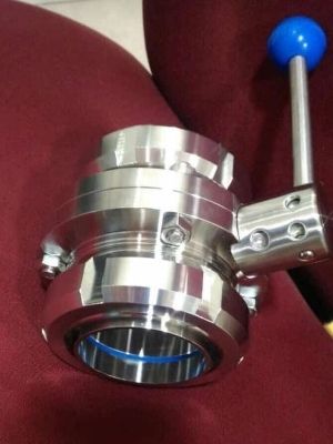 Silver Stainless Steel Wafer Type Butterfly Valve