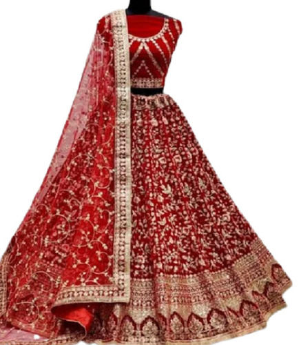 Premium Quality And Beautiful Velvet Bridal Lehenga