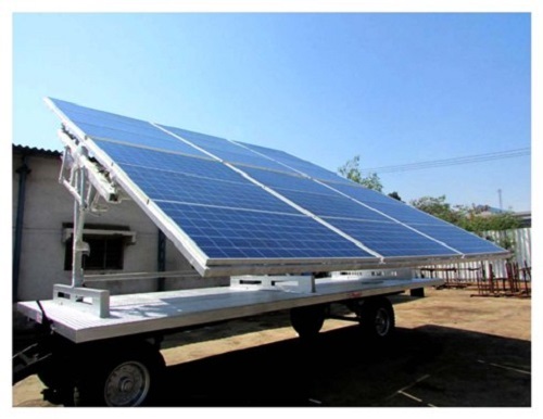 Solar Mobile Tracking System - New Commercial Grade, Blue Color, Manual Switch Mode