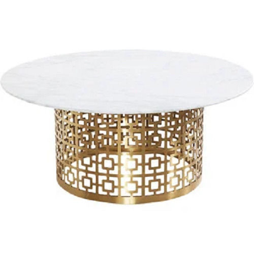 Beautiful Stainless Steel Round Coffee Table