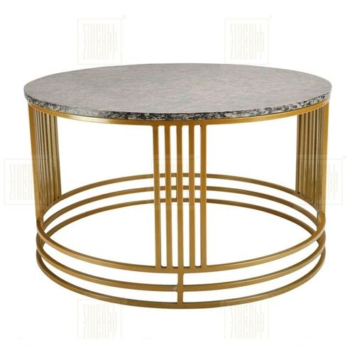 30*30*17 Inch Modern Round Stainless Steel Centre Table For Home