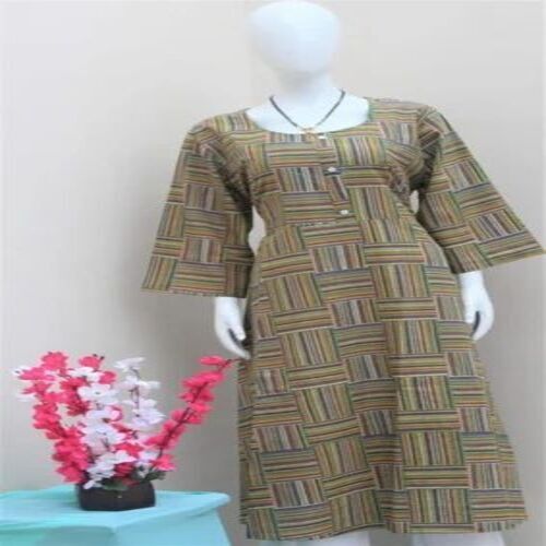 Full Sleeve Printed Cotton Kurti For Casual Wear