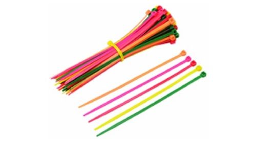 Lightweight Rigid Hardness Multicolor Solid Plastic Cable Ties