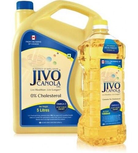 Jivo Canola Oil For Cooking, Low Cholesterol, Packaging Size 5 Ltr