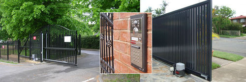 White Automatic Sliding Gate For Residential And Commercial Use