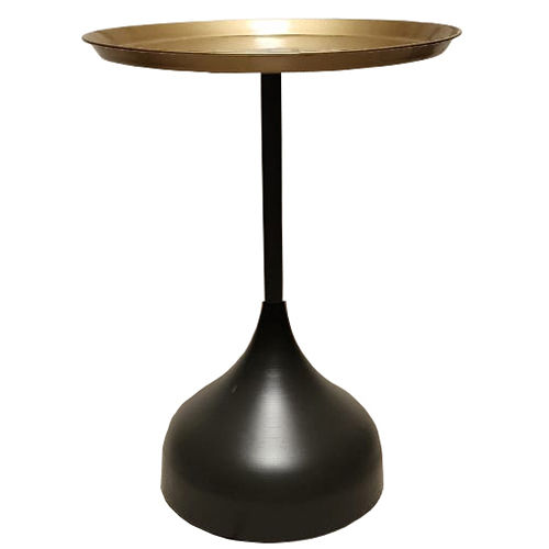 D42 Brass Top And Metal Base Side Table Dimension(L*W*H): 42*42*57  Centimeter (Cm)