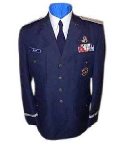 Long Sleeves Notched Lapel Regular Fit Plain Army Uniform