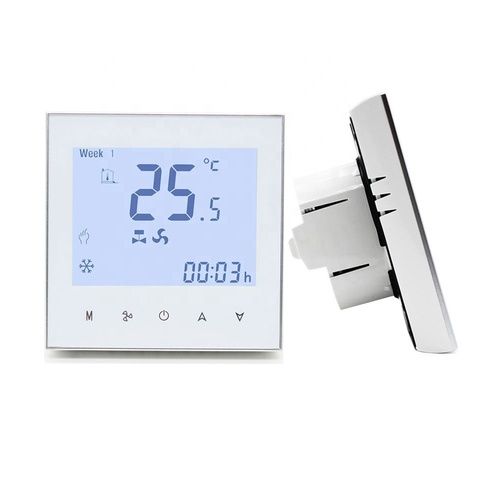 85 X 130 X 40 Mm White Plastic Digital Fcu Thermostat