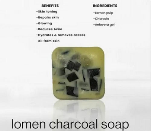 A Grade 100% Pure And Natural Charcoal Lemon Soap