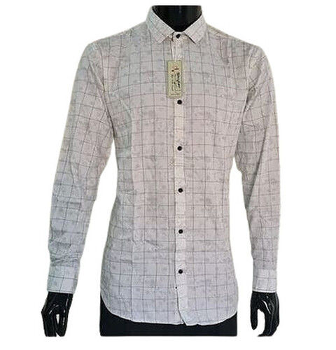 Men Full Sleeve Cotton Shirt - Size 38, White Color | Exclusive Patterns, Enthralling Design, Anti Wrinkle, Handwash Care, Breathable, No Fade