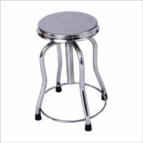 Stainsteel Stainless Steel Round Shape Stool For Hospital And Clinic Use