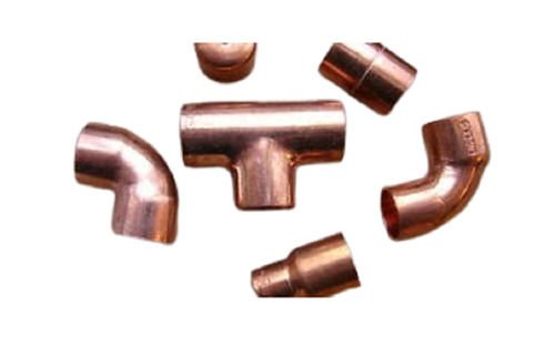 Female Connection Polished Finish Round Solid Copper Pipe Fittings