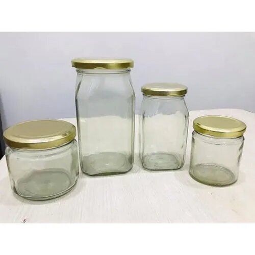 Glass Jar With Screw Cap For Food Storage