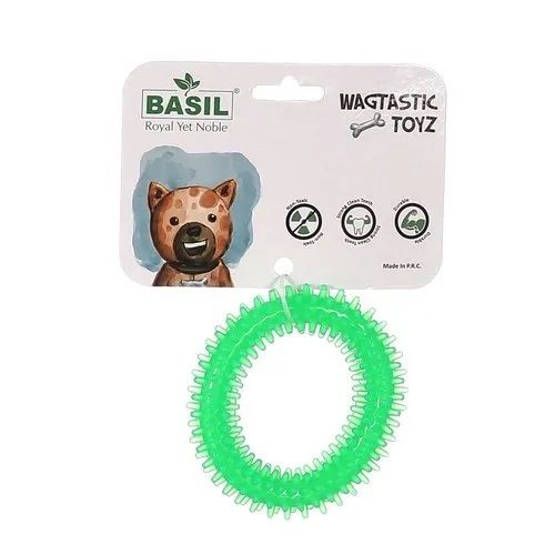 Green Spike Ring Pet Dog Toy