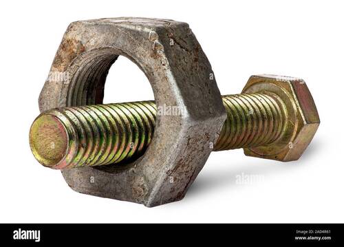 Mild Steel Nut Bolt For Machine Fitting Use