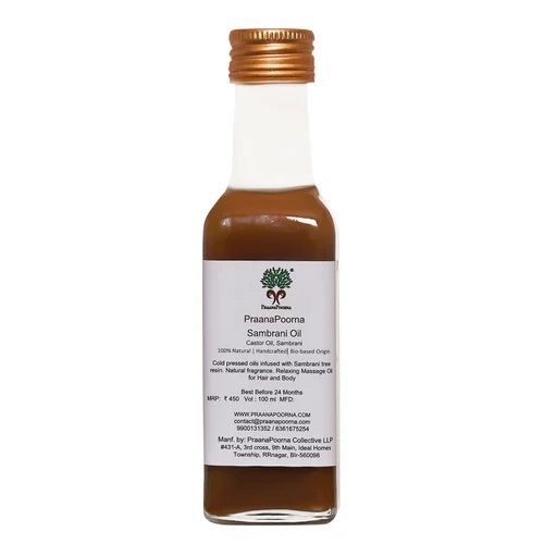 PraanaPoorna Sambrani Resin Infused Castor Oil 100ml