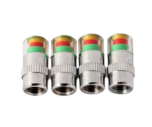 Multicolor Auto Pearl Bike Air Alert Tire Valve Cap With Set Of 4Pcs