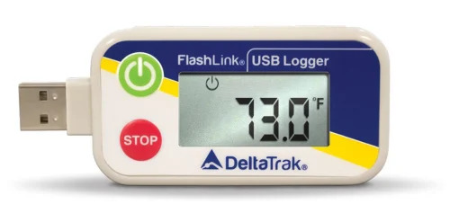 Deltatrak Wireless Data Logger - 40mm x 81mm x 13mm, USB2.0 Interface, Battery Operated for Vaccine Freezer Temperature Monitoring