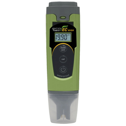 Eutech Ecotestr EC High - 19.90 mS/cm Range, 0.1 mS/cm Resolution, IP67 Waterproof | Includes Automatic Temperature Compensation, Non-Volatile Memory, and 3-Digit LCD Display