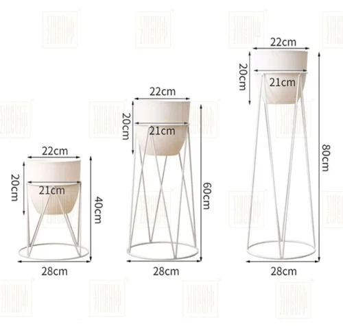 स्टैंड के साथ प्लांटर पॉट, ऊंचाई: 80, साइज़: 80X60X40 बेस मटीरियल: आयरन